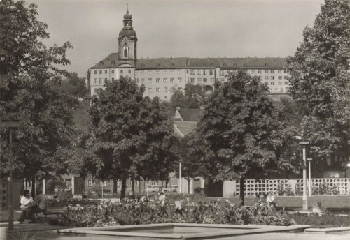 AK DDR Rudolstadt Wilhelm Pieck Platz Heidecksburg Thüringen Postkarte
