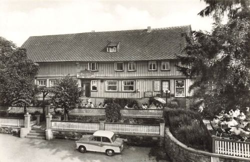 AK DDR Trautenstein Konsum Gaststätte Bergeshöh Sachsen-Anhalt Harz Postkarte