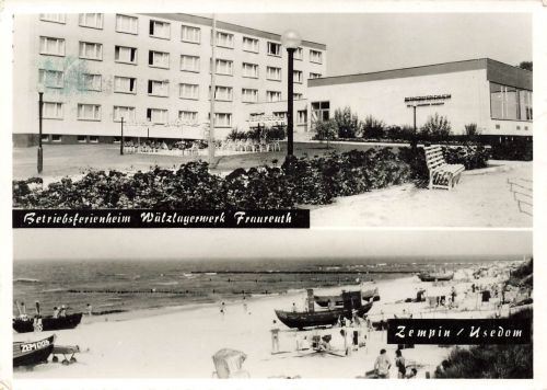 AK DDR Zempin Ferienheim Wälzlagerwerk Fraureuth Mecklenburg-Vorpommern 1990