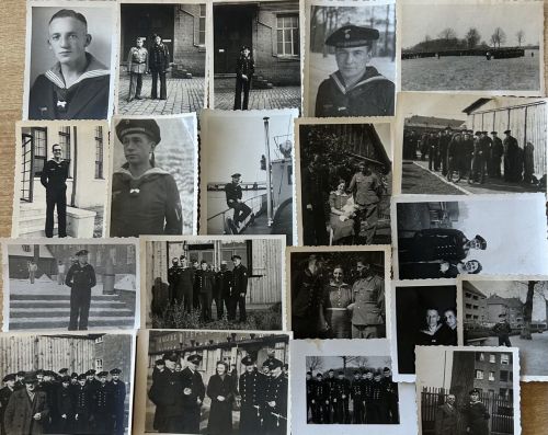 Lot / Konvolut 20 Orig. Fotos Kriegsmarine Marine Matrosen Portrait 2.WK