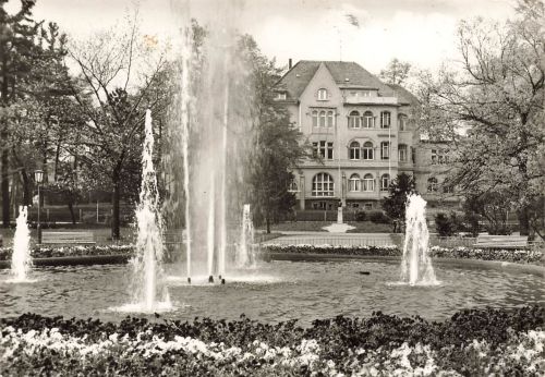 AK DDR Freiberg Scheringerpark Haus der Jungen Pioniere Sachsen 1982 Postkarte