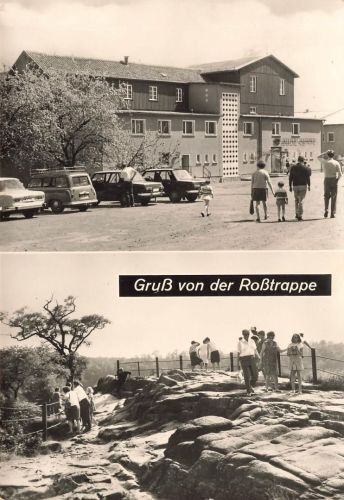 AK DDR Thale Berghotel Roßtreppe Sachsen-Anhalt Harz 1976 Postkarte