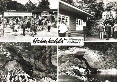 AK DDR Uftrungen Gaststätte Heimkehle Gipssteinhöhle Sachsen-Anhalt Postkarte