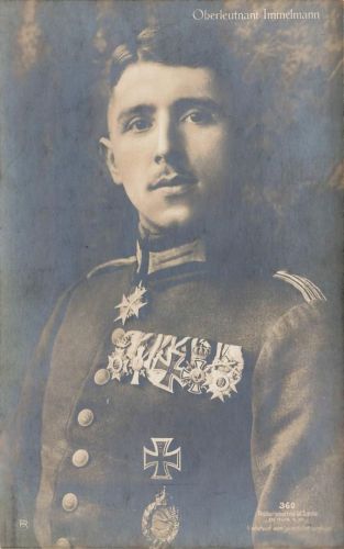 1.WK - AK Kampfflieger Oberleutnant Immelmann Portrait Sanke Nr. 360 Postkarte