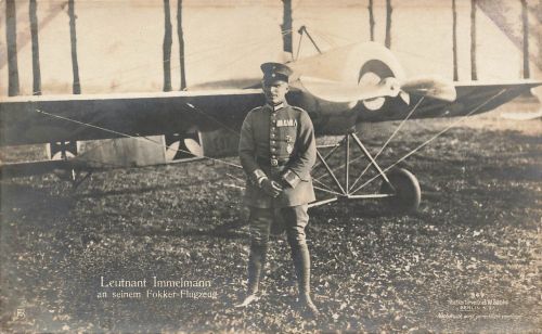 1.WK-AK Kampfflieger Leutnant Immelmann Fokker-Flugzeug Sanke Nr. 347 Postkarte