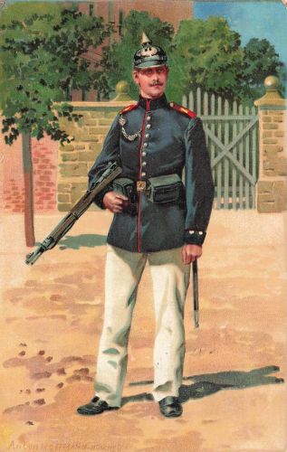 1.WK Künstler-AK Anton Hoffmann Soldat Schulterklappe 16 Patriotika