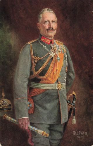 AK 1.WK Kaiser Felix Ehrlich Uniform Orden Pickelhaube Patriotika 1915