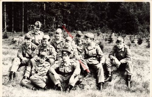 DDR NVA GT Foto Gruppenfoto Felddienst Soldaten Mannschaft Grenztruppen