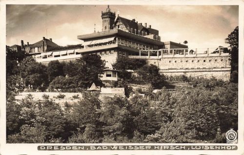 AK Dresden Bad Weisser Hirsch Luisenhof Hahn 4267 Sachsen 1935 gelaufen