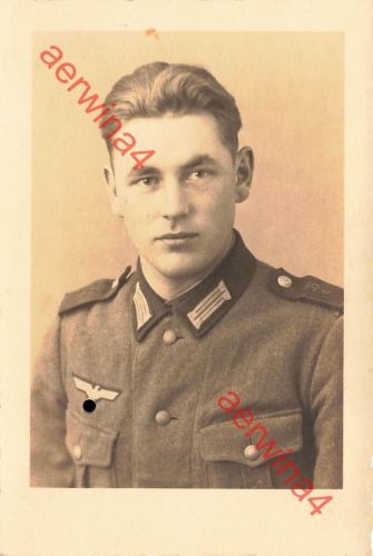 Foto Portrait Deutscher Soldat 3. Batterie Beobachtungs-Abt. 6 Großfoto 1941