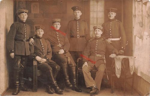 Fotokarte 1.WK Gruppenfoto Deutsche Soldaten in Glogau Schlesien