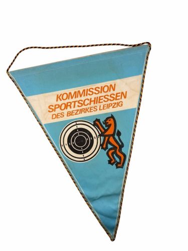 DDR Wimpel Kommission Sportschiessen Bezirkes Leipzig