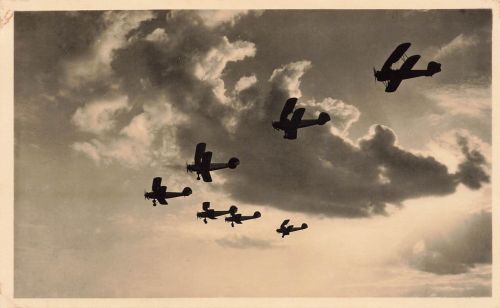 Fotokarte WW2 Flugzeug Heinkel Jagdflugzeuge
