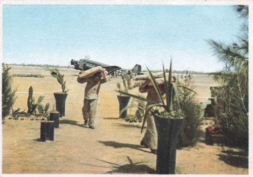 Postkarte WW2 Junkers Ju 52 nachschub material nach Afrika