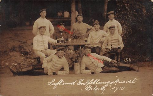 Fotokarte 1.WK deutsche Soldaten 6/31 Feldart.-Brigade Hagenau in Bitsch