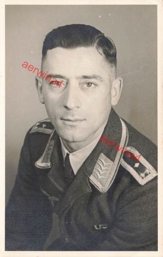 Foto WW2 Portrait deutscher Soldat Luftwaffe mit Feldspange Großfoto