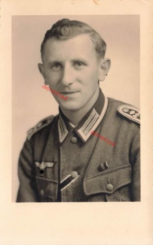 Foto Portrait Deutscher Soldat Schulterklappe 604 Auszeichnung Band Großfoto