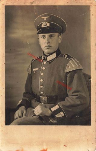 Foto Portrait Deutscher Soldat Musiker Schulterklappe 51 Großfoto