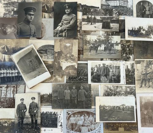 50 Fotos 1. WK Soldaten Front Schirmmütze Lot / Konvolut