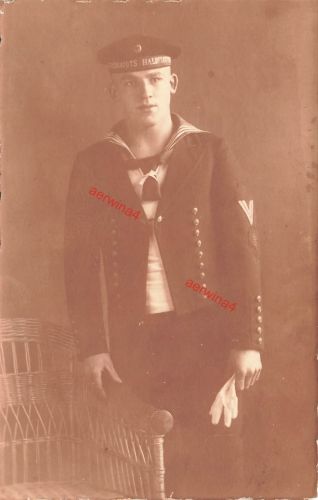 Foto-AK 1.WK Matrose Obergefreiter Mützenband Torpedoboots-Halbflottille