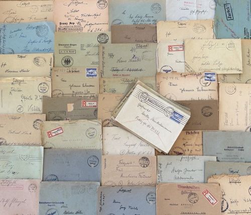 Lot / Konvolut 50 Feldpost Briefe Feldpost Stempel ohne Inhalt 2. WK