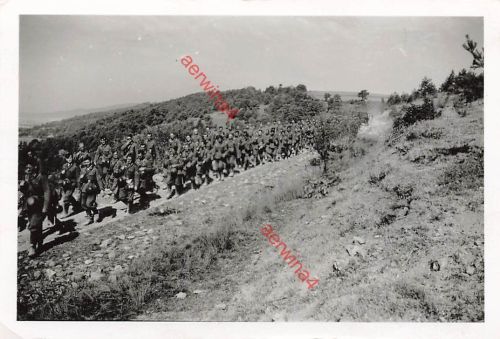 Foto WW2 Vormarsch deutsche Soldaten Inf Regt 234 nach Przemyśl Polen