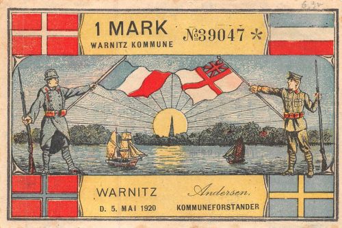 1 Mark Notgeld WARNITZ Gemeinde DNS Varneas