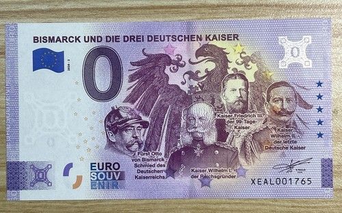 0€ Geldschein Bismarck und die Drei Deutschen Kaiser Deutschland XEAL-2020-2
