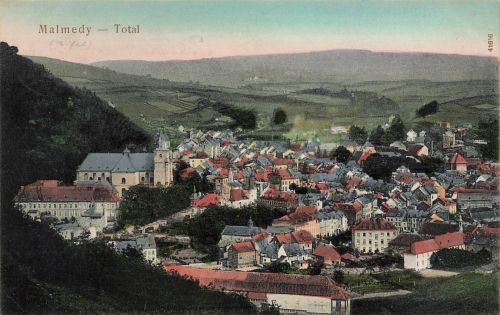 Totalansicht von Malmedy Malmünd Lüttich Belgien Postkarte AK 1913