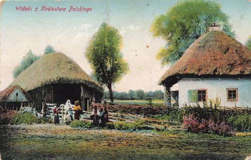 Leben in Widoki z Królestwa Polskiego Polen Postkarte AK