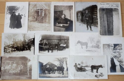 12 Fotos 1.WK Soldaten Arm. Bataillon Nr. 24 Kopzewischi Petrikow Ostfront 1917