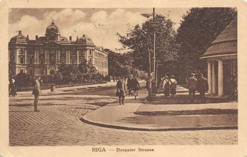 Dorpater Strasse Riga Lettland Feldpostkarte AK 1918