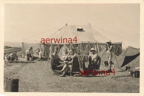 Deutsche Soldaten Tropenuniform Flugplatz Saloniki Griechenland