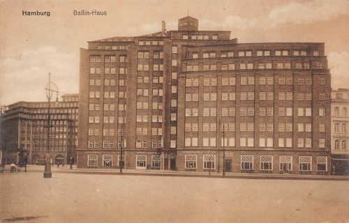 Hamburg Ballin-Haus Postkarte AK