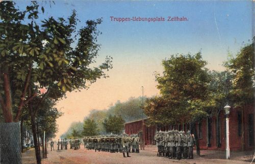 Soldaten Truppen-Übungsplatz Zeithain Sachsen Postkarte AK 1918