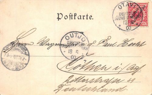 DSWA Deutsch-Südwest-Afrika AK Herero-Häuptling gel.OTAVI-OUTJO-CÖTHEN 1900