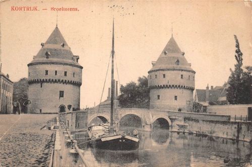 Kortrijk Broeltorens Feldpostkarte AK 1916