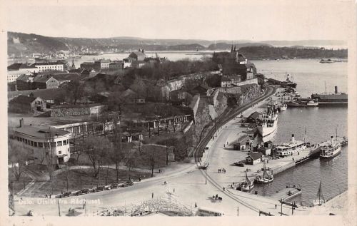 Oslo Utsikt fra Radhuset Postkarte AK