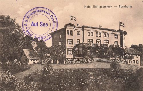 Hotel Helligdommen in Bornholm Dänemark Postkarte AK