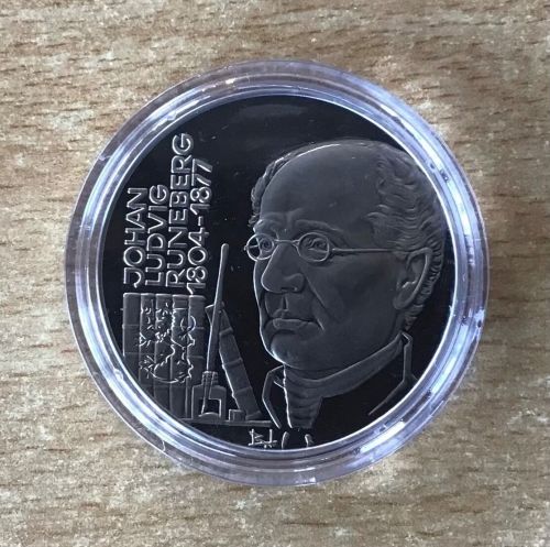 Finnland 20 ECU 1995 Johan Ludvig Runeberg Silber Stgl. PP Mit Zertifikat