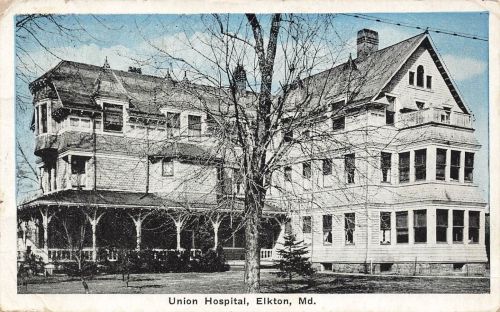 Union Hospital Elkton Maryland USA Postkarte AK 1923