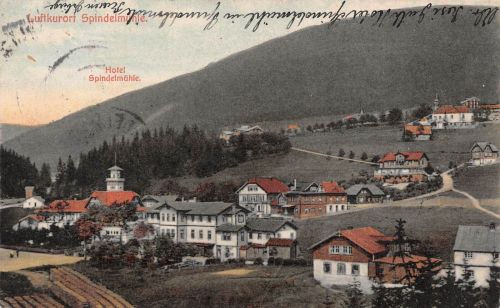 Luftkurort Spindelmühle (Špindlerův Mlýn) Hotel Postkarte AK