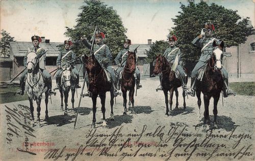 Ausschau halten Husaren Regiment 18 Großenhain Großenhain Sachsen AK 1912