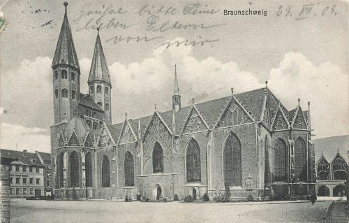 Katharinenkirche in Braunschweig Niedersachsen Postkarte AK 1909