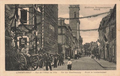 Vor der Beschiessung Longwy-Haut Frankreich Postkarte AK 1916
