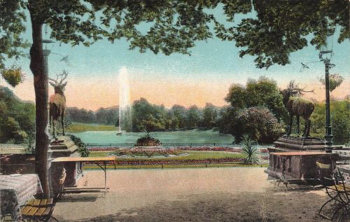 Blick von dem Stadtgarten-Restaurant Gelsenkirchen Nordrhein-Westfalen AK 1916