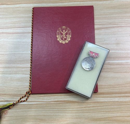 Hervorragender Ausbilder der GST Silbermedaille mit Urkunde 1986