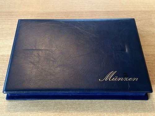 Leer Etui Box Münzkassete mit 5 Auflagen für Münzen, Medaillen
