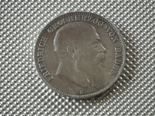5 Mark Friedrich Großherzog von Baden 1904 G Silbermünze