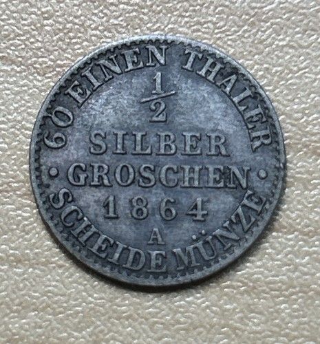 1/2 Silbergroschen 1864 A Wilhelm I. Preussen 1861-1888 Altdeutschland.
